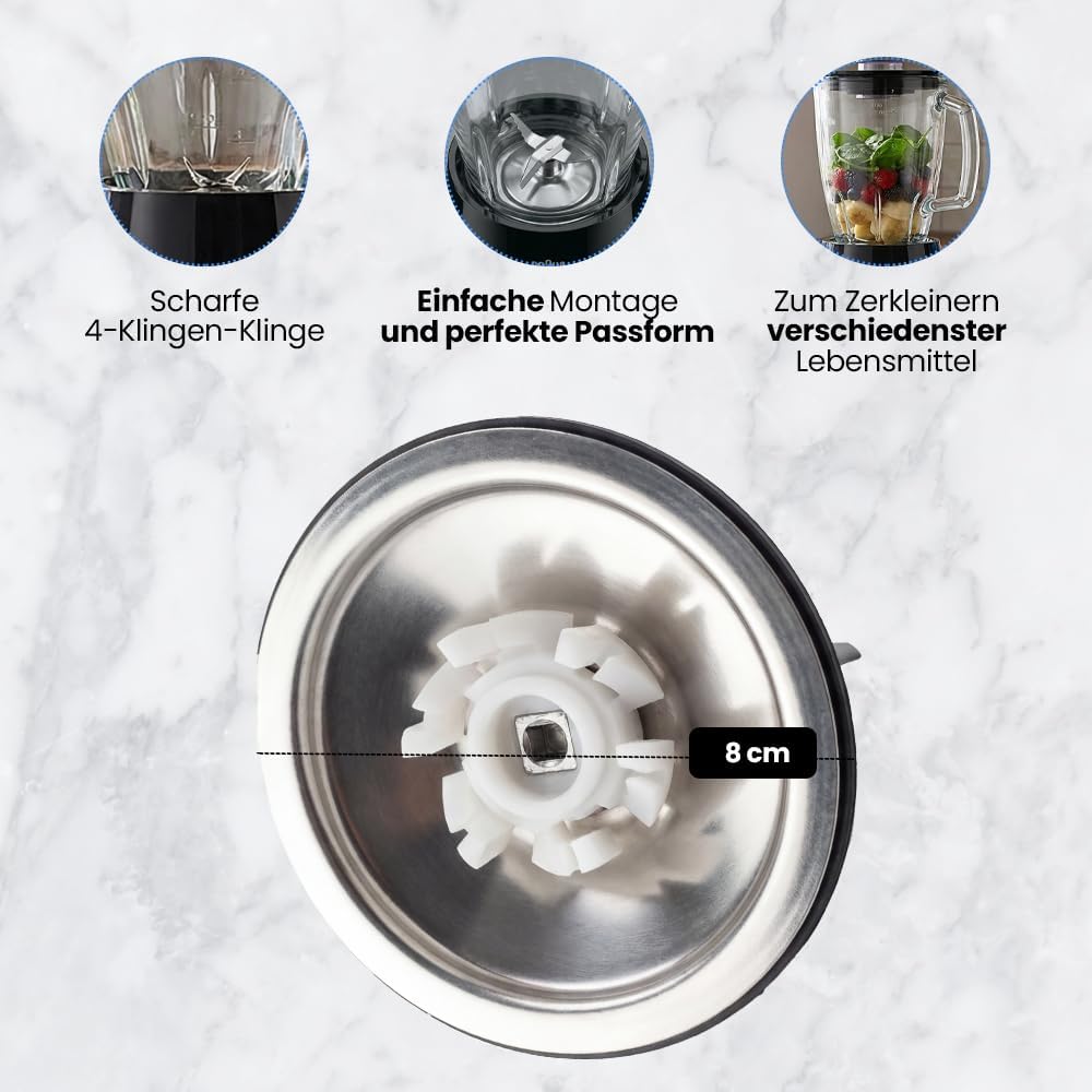 Anakel Home Ersatzmixermesser kompatibel mit Braun 4184 I 4 Edelstahlklingen I Originalersatz Mixer