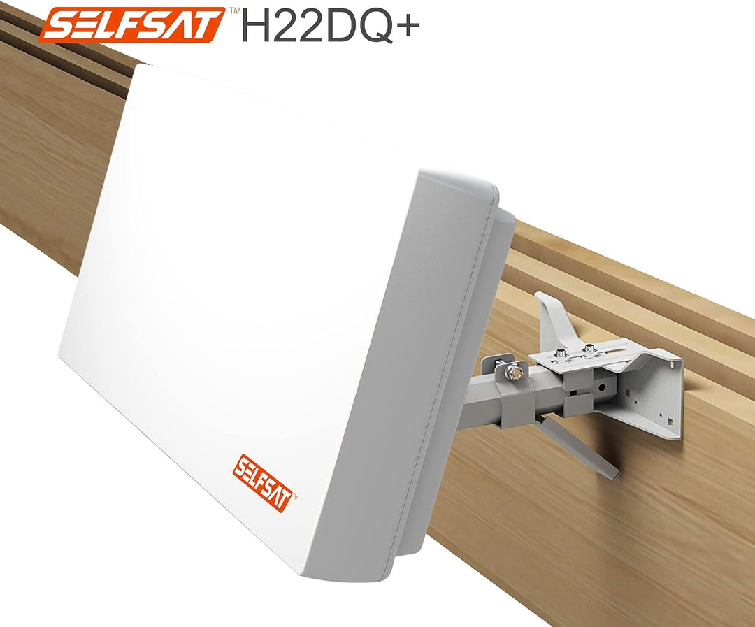 Selfsat H22DQ 12 TV Teilnehmer SAT Flachantenne Flat + Multischalter 5/12 Full HD 4K