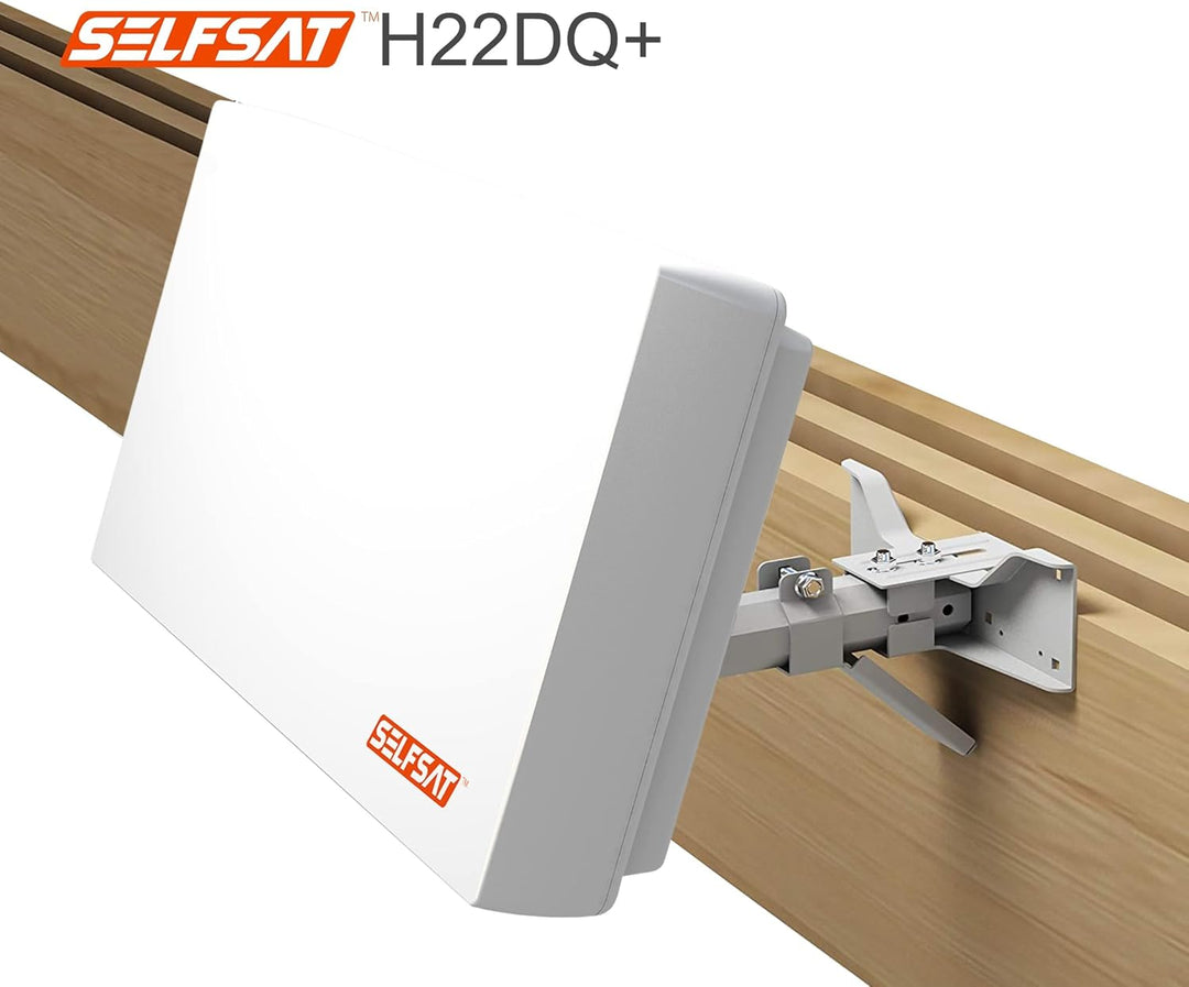 Selfsat H22DQ 8 TV Teilnehmer SAT Flachantenne Flat + Multischalter 5/8 Full HD 4K