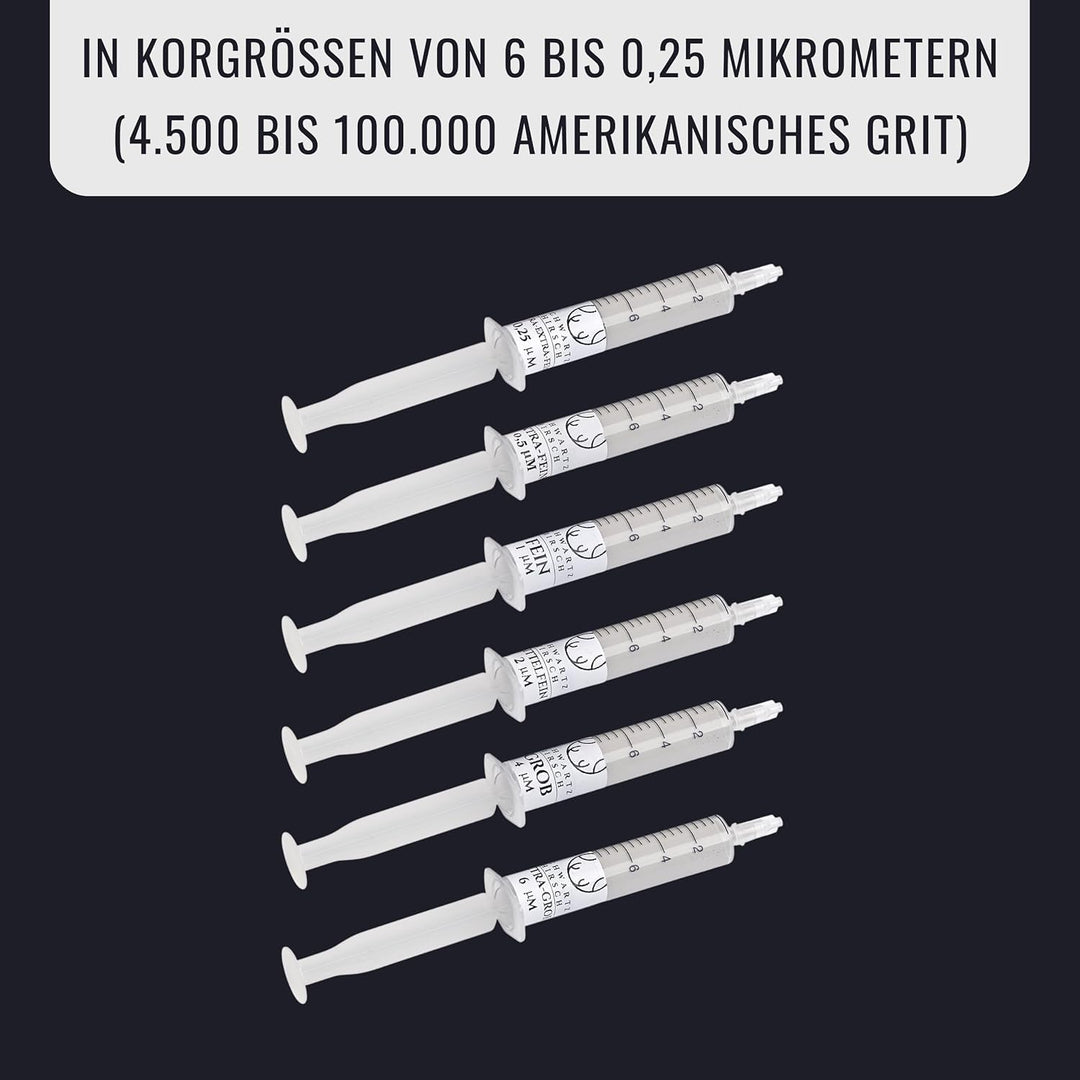 SCHWARTZHIRSCH Premium-Diamantpaste 0,5 µm (60000 Grit) - langlebige Abziehpaste für Streichriemen u
