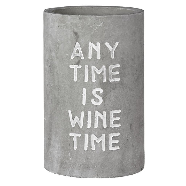 Räder Vino Beton Weinkühler Any Time is Wine Time D 13,5 cm | H 21,5 cm Grau, D 13,5 cm | H 21,5 cm
