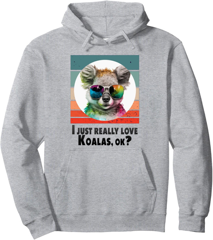 Lustiger Koala mit Sonnenbrille, witziges Koala Pullover Hoodie
