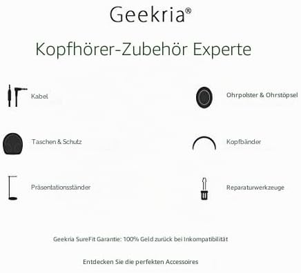 Geekria QuickFit Protein Leder Ersatz Ohrpolster für DENON AH-D2000, D5000, D5200, D7000, D7200, D92