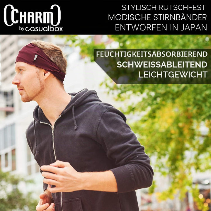Dünnes Lauf Stirnband Sport Haarband Herren, Bandana Damen Sommer Japanische Mode Lang, Loop Tuch Zu
