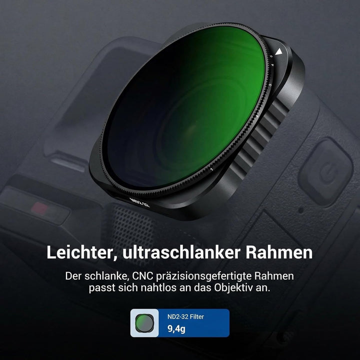 NEEWER Variabler ND-Filter, kompatibel mit Insta360 Ace Pro Insta 360 Ace Pro 2, ND2-32 Action-Kamer