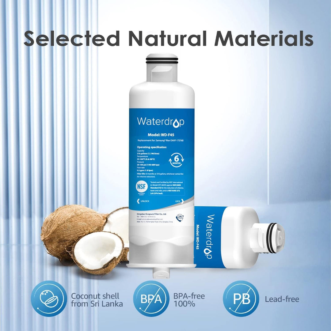 Waterdrop DA97-17376B NSF Zertifiziert Kühlschrank Wasserfilter, Ersatz für Samsung® HAF-QIN/EXP, DA