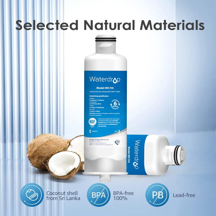 Waterdrop DA97-17376B NSF Zertifiziert Kühlschrank Wasserfilter, Ersatz für Samsung® HAF-QIN/EXP, DA