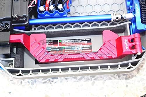 Traxxas Rustler 4X4 VXL (67076-4) Tuning Teile Aluminium Battery Hold-Down - 1 Set Orange
