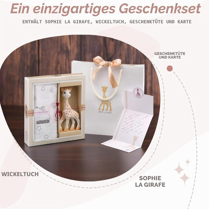 Sophiesticated – Sophie die Giraffe – Geschenkset zur Geburt, ab 2 Jahren, Grösse M