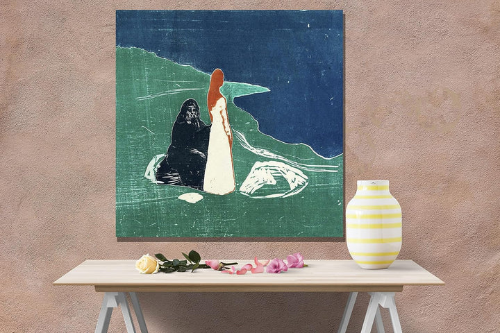Edvard Munch Leinwandbilder, gerahmt, Wandkunst, Wohnzimmer, Schlafzimmer, Büro, 76 x 76 cm 76cm x 7