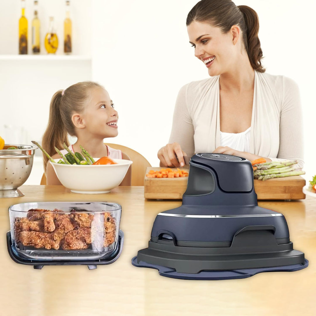 2 Stück Airfryer Zubehör für Ninja Crispi FN101EU, Edelstahl Spritzschutz + Silikonmatten für Ninja