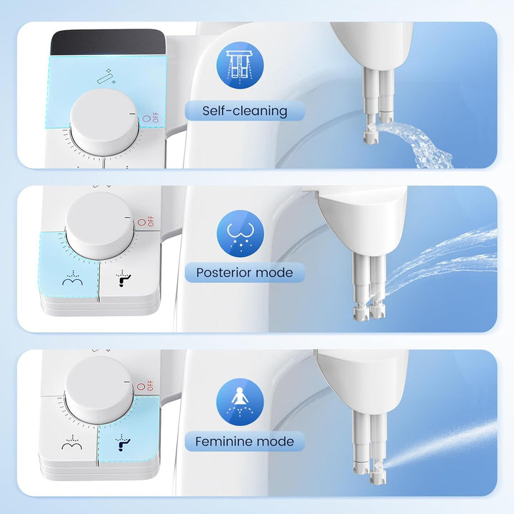 Bidet Aufsatz Für Toilette, Einsatz Einziehbare Selbstreinigende Doppel Düse Bidet Aufsatz Nicht Ele