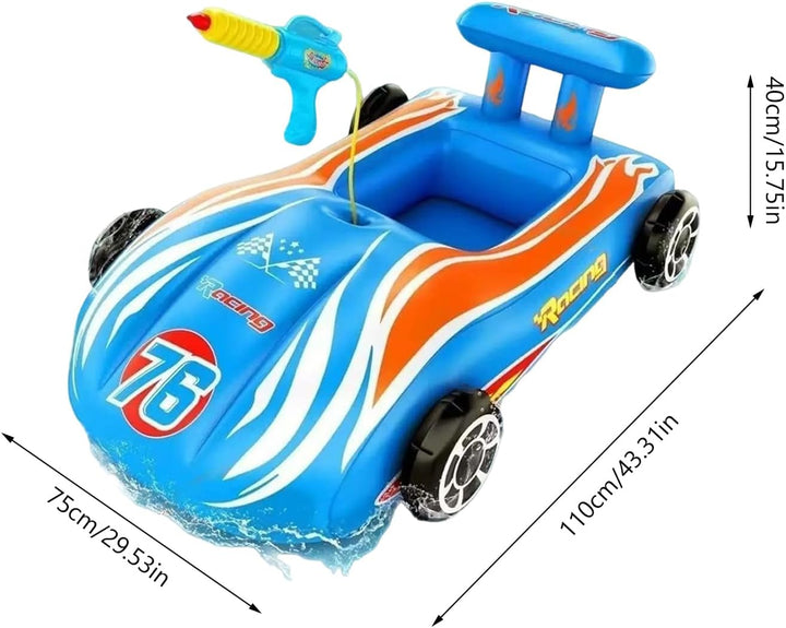 Schwimmendes Auto für Pool – aufblasbar für den Sommer, für Wasserspiele – für Partys, Garten, Campi