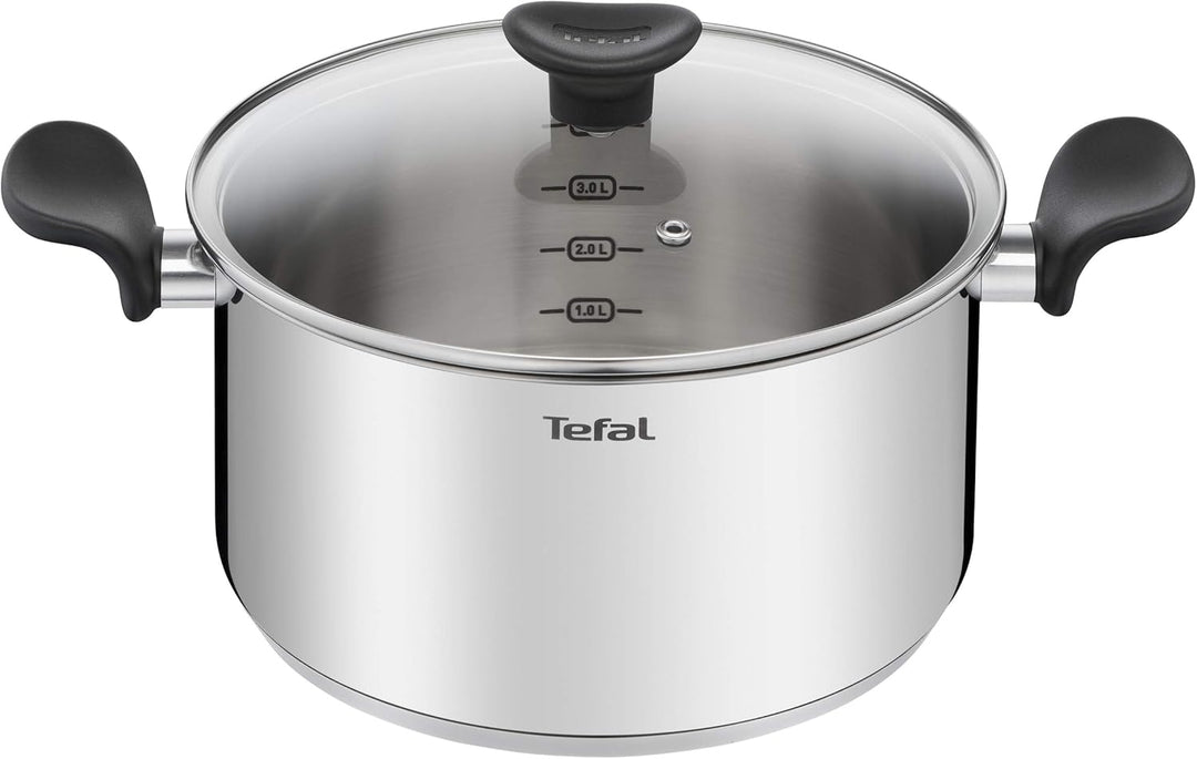 Tefal Dutch Oven 24 cm (5,3 l) + Glasdeckel, alle Wärmequellen einschliesslich Induktion, Premium-Ed