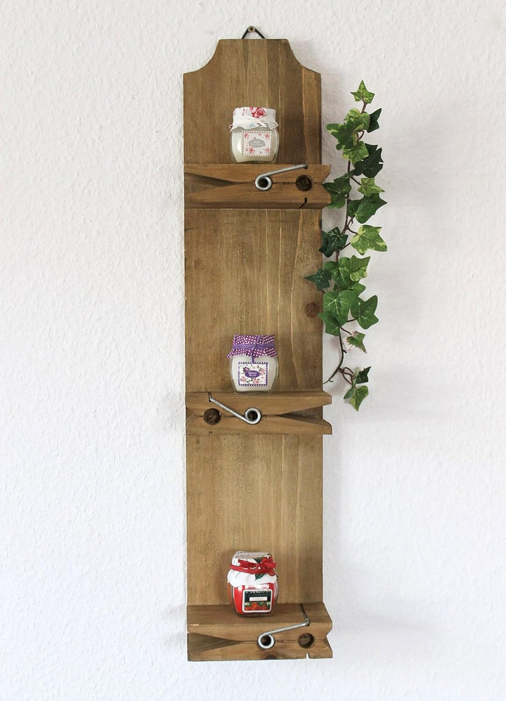 DanDiBo Wandregal 14B461 Setzkasten Wäscheklammer 64 cm Wandkonsole Küchenregal Konsole