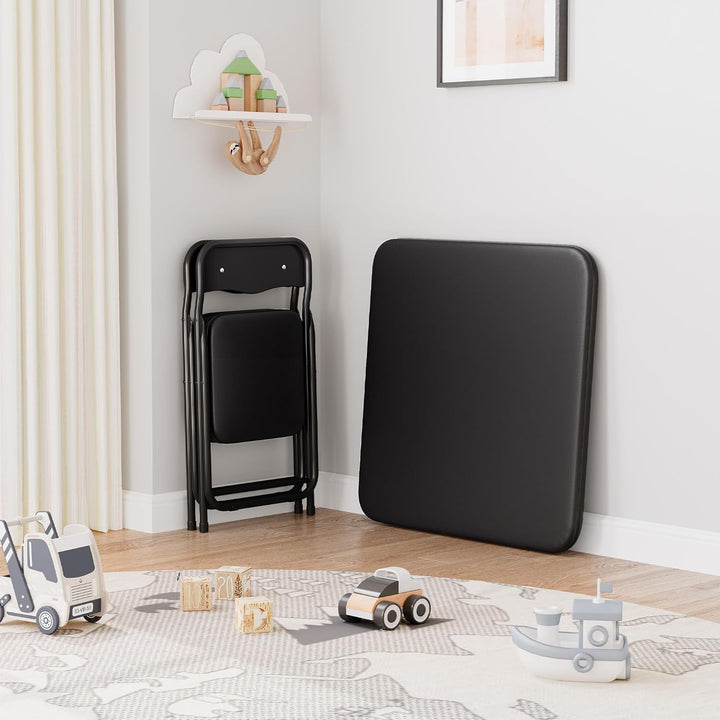 GarveeHome Klapptisch-Set mit 2 Klappstühlen, Portabel & Platzsparend, Stabiler Metallrahmen für Woh
