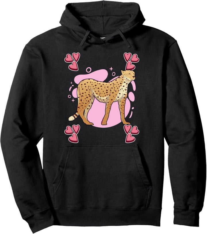 Damen Gepard Zeichnung Mädchen Gepard Pullover Hoodie