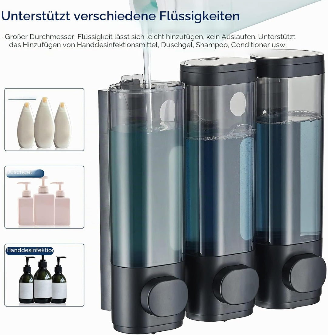 modunful Shampoo- und Conditioner-Spender, Duschspender ohne Bohren, Shampoo-Spender für die Dusche,