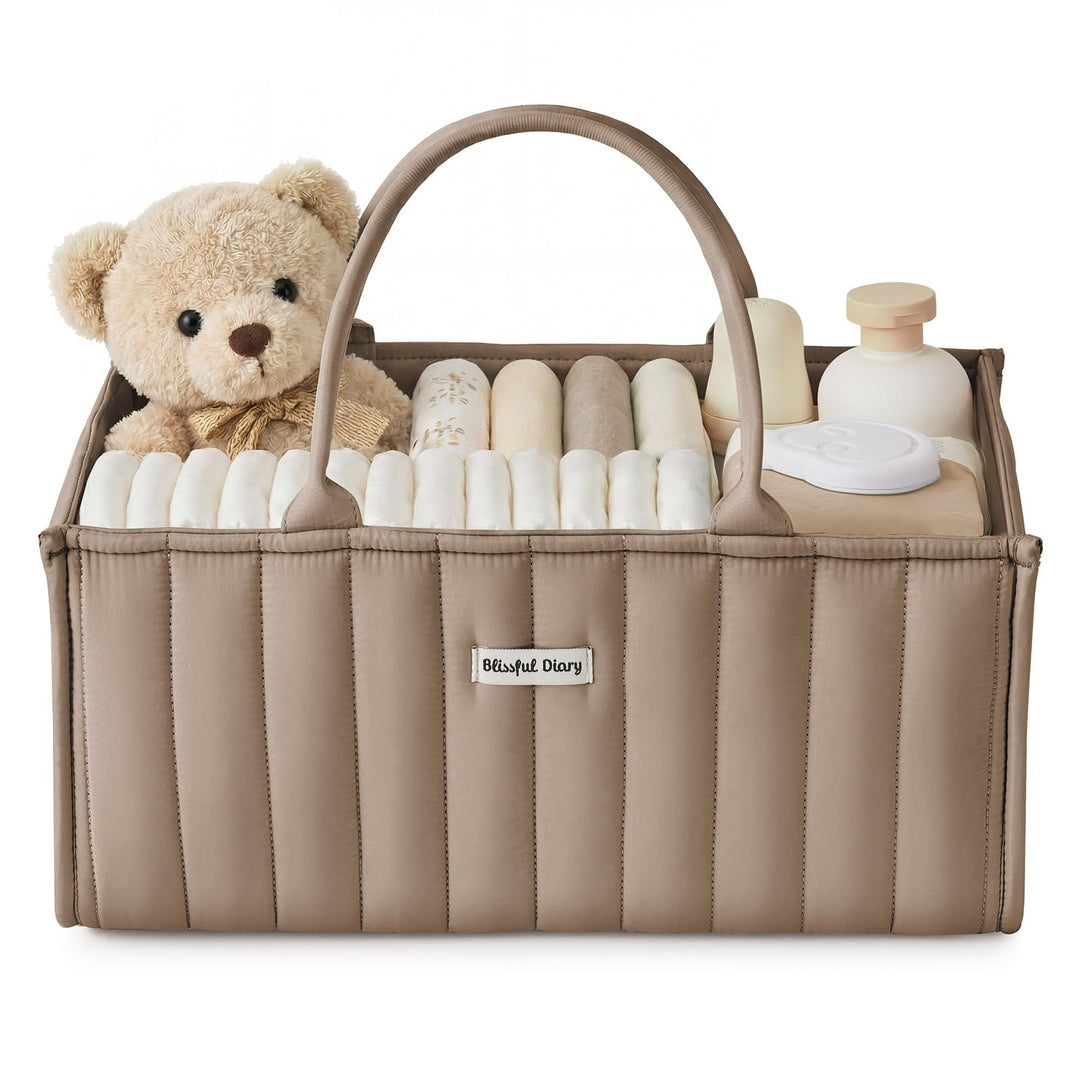 Blissful Diary Baby-Windelkorb, stilvoller Baby-Windel-Caddy Organizer, Aufbewahrungskorb für Windel