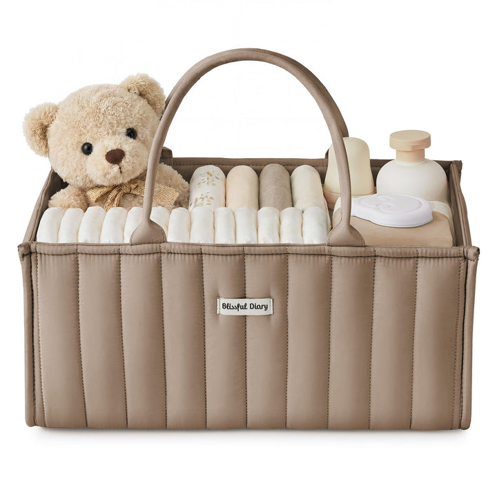 Blissful Diary Baby-Windelkorb, stilvoller Baby-Windel-Caddy Organizer, Aufbewahrungskorb für Windel