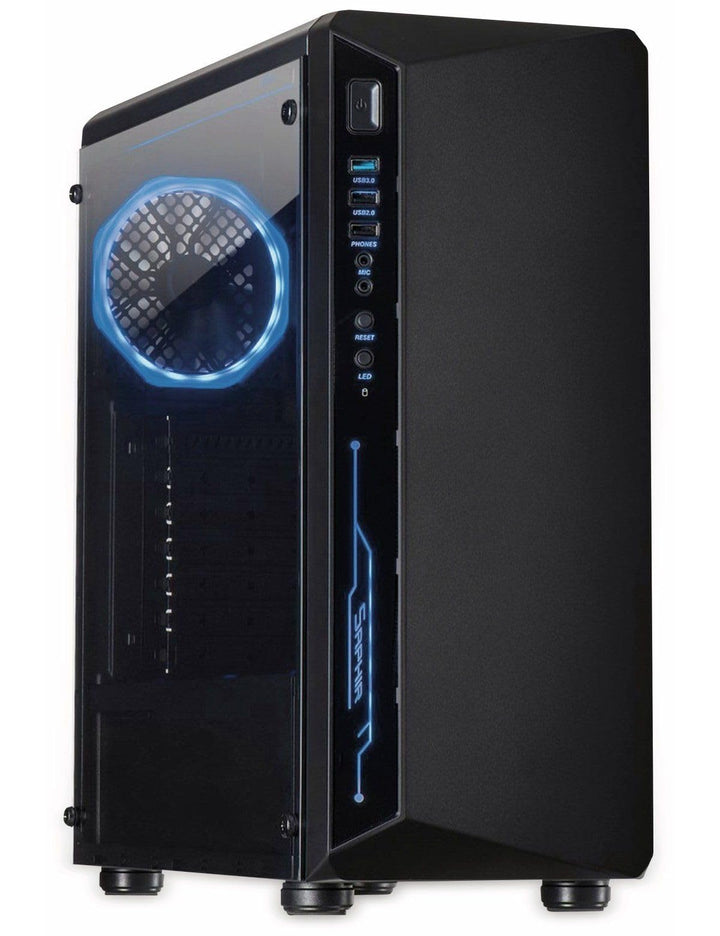 Inter-Tech 9873912 C-3 Saphir ohne PSU 2X USB 2 1x USB 3 1x 120mm RGB-Fan serienmaessig RGB in der F