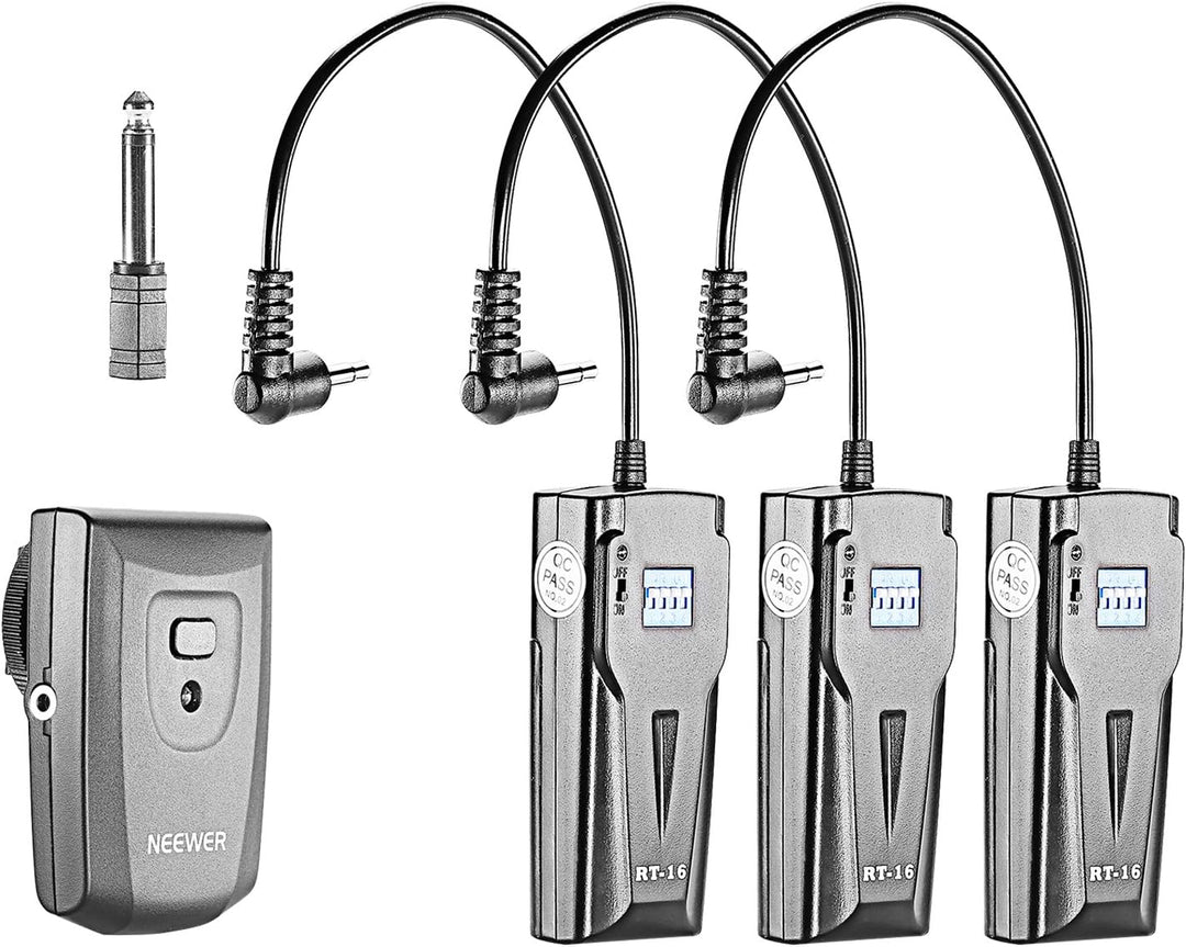 Neewer 16 Kanäle Wireless Radio Flash Speedlite Studio Triggerset, einschliesslich (1) Sender und (3