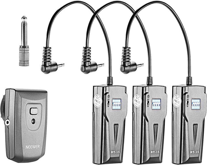 Neewer 16 Kanäle Wireless Radio Flash Speedlite Studio Triggerset, einschliesslich (1) Sender und (3