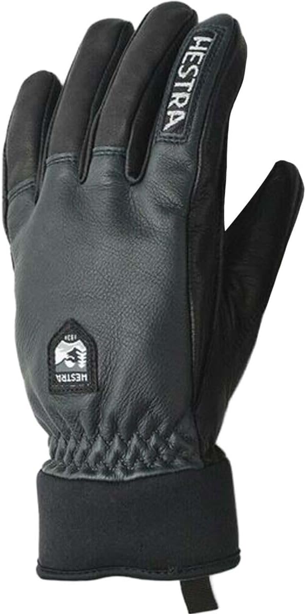 HESTRA Army Leather Wool Terry Handschuhe, Grey-Black, EU 7
