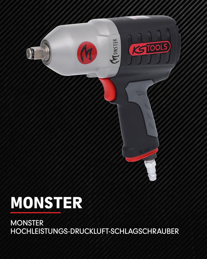 KS Tools 515.1210 1/2" MONSTER Hochleistungs-Druckluft-Schlagschrauber, 1690Nm