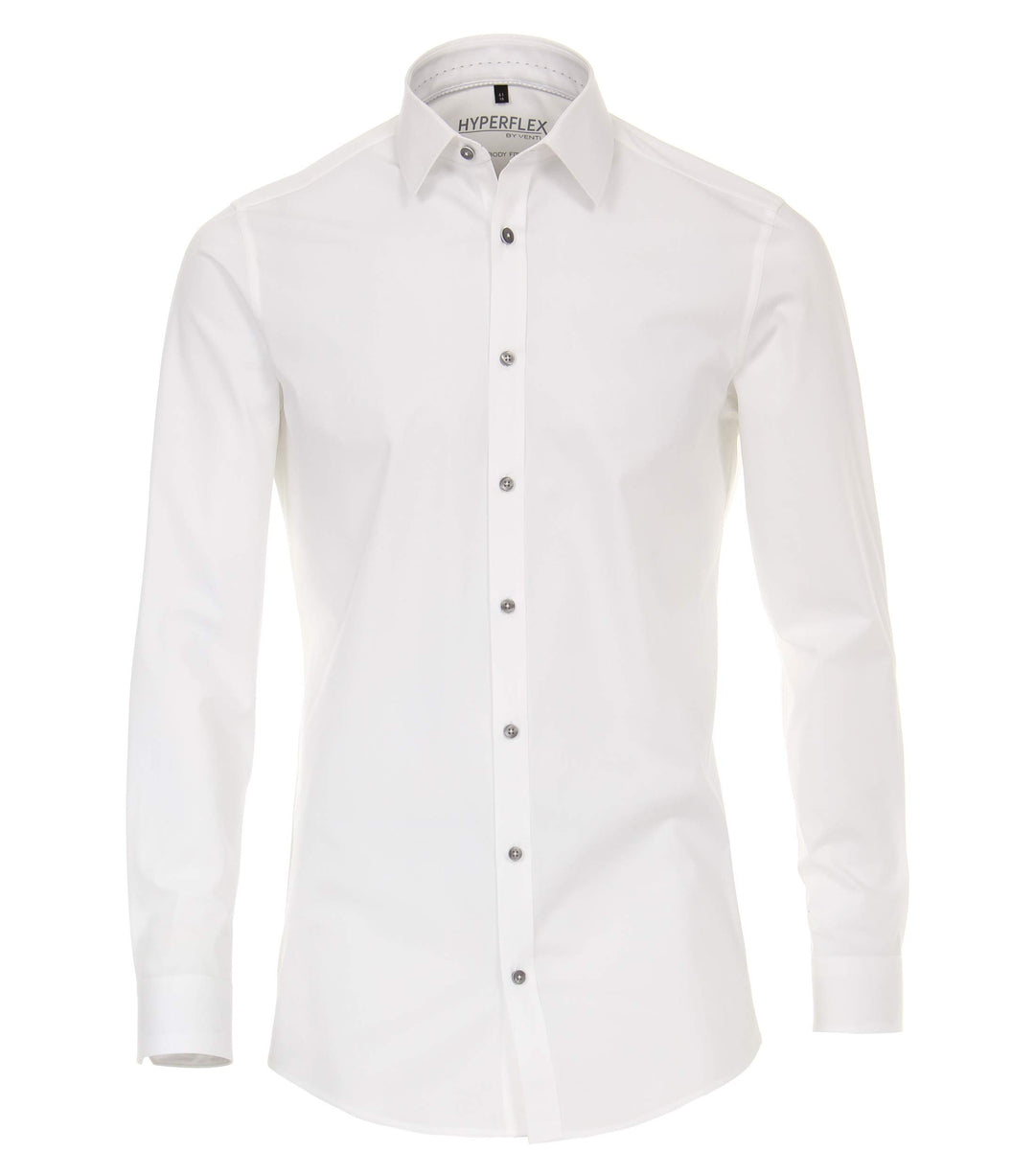 Venti Herren Hemd Body Fit Hyperflex Businesshemd 45 Weiss (Weiss 000), 45 Weiss (Weiss 000)