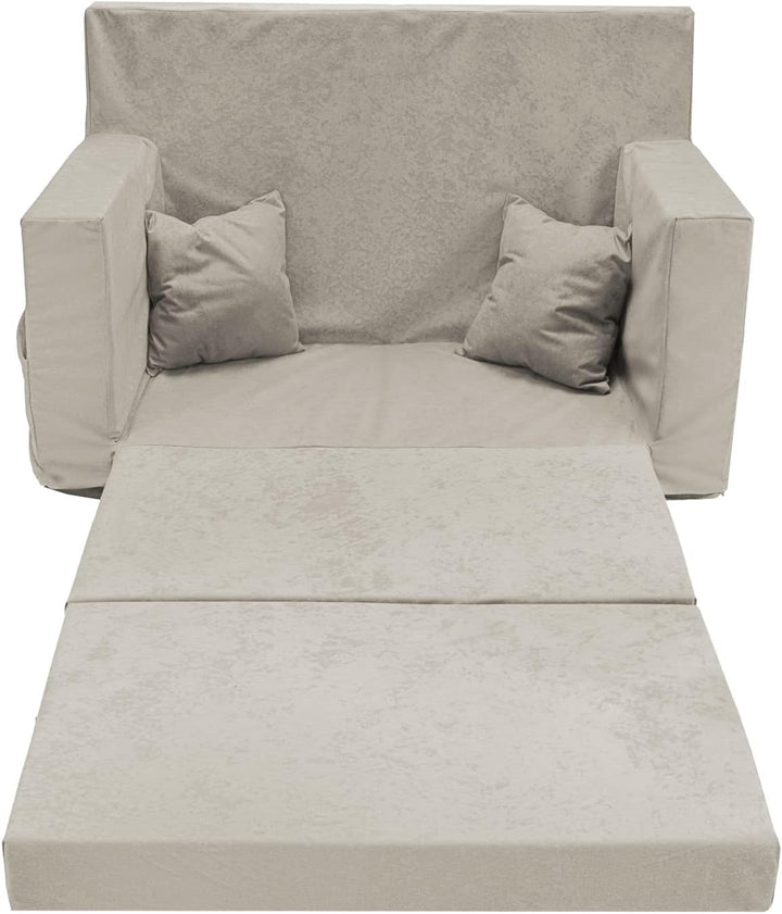 Flumi Personalisierte Kindercouch Kindersofa mit Schlaffunktion 3in1 Gravur Kindername - Kinder Sofa