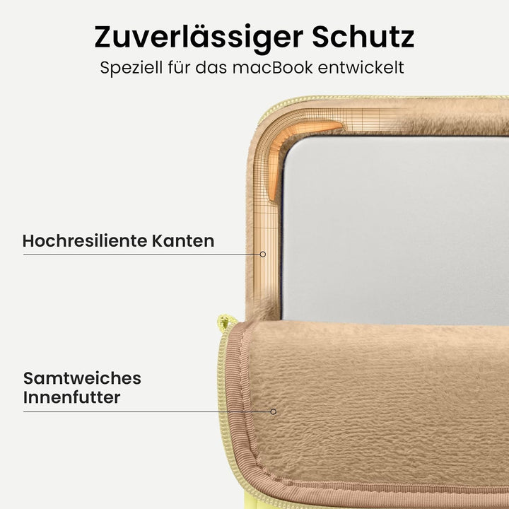 tomtoc 360° Gepolsterte MacBook Neo Tasche für 13 Zoll MacBook Neo A18 Pro | Gesteppte Hülle für 13