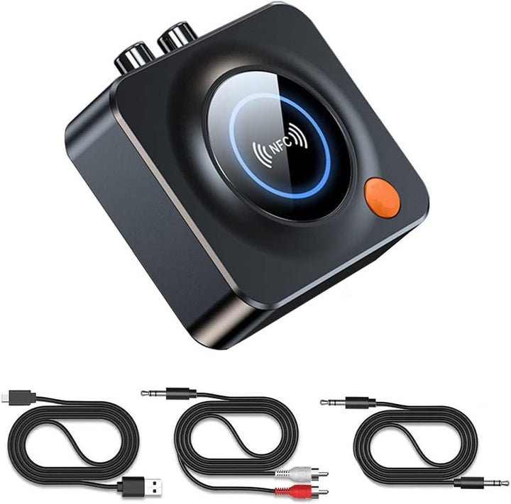eppfun Bluetooth 5.3 Audio Adapter, Bluetooth Empfänger für Stereoanlage mit 3.5mm AUX Klinke & Cinc