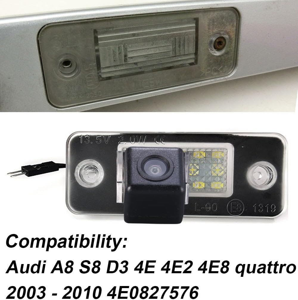 Einparkkamera Wasserdicht Nachtsicht HD Rückfahrkamera Ersatz für Audi A8 S8 D3 4E 4E2 4E8 Quattro 2