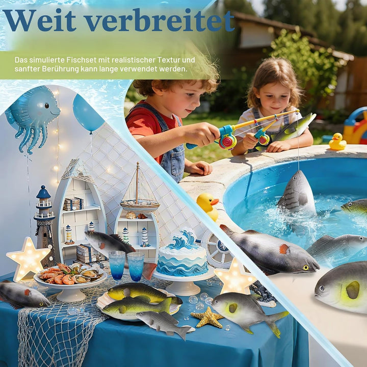 4 Stück Künstliche Fische Realistische Kunststoff Fisch Deko Simulation Lebensmittel Modell Lebensec
