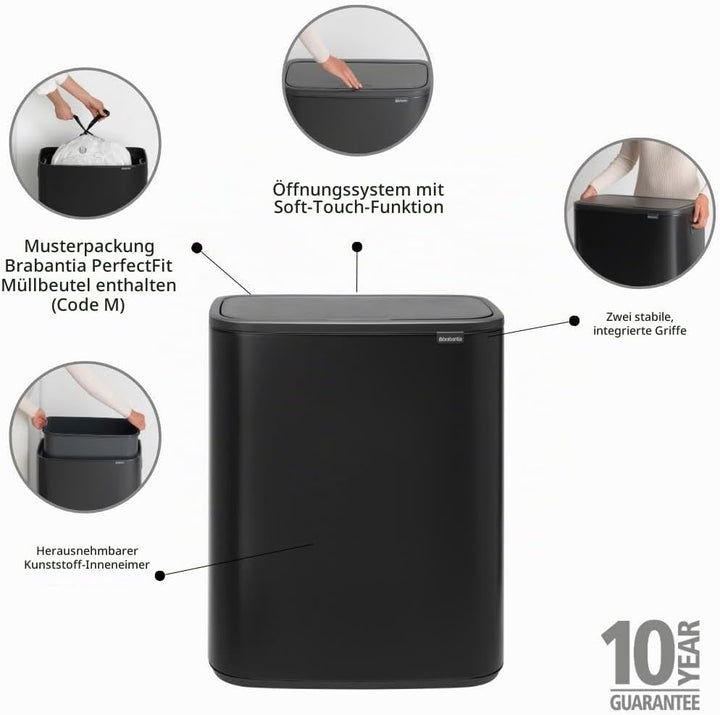 Brabantia BO Touch Bin, 60L