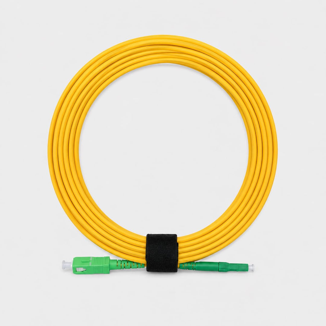 Elfcam® - 40m Glasfaserkabel SC/APC auf LC/APC Simplex Singlemode 9/125 µm LSZH, LWL Patchkabel für