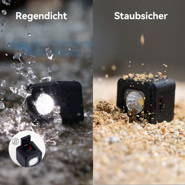 SMALLRIG LED VideoLicht, Led Video Light Mini, Regenfeste Beleuchtungsset Mini Cube mit 8 Farbfilter