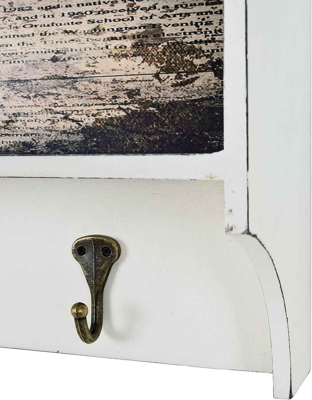 HAKU Möbel Wandgarderobe, MDF, Motiv-vintage, B 76 x T 15 x H 40 cm Motiv-vintage 76 x 15 x 40 cm, M