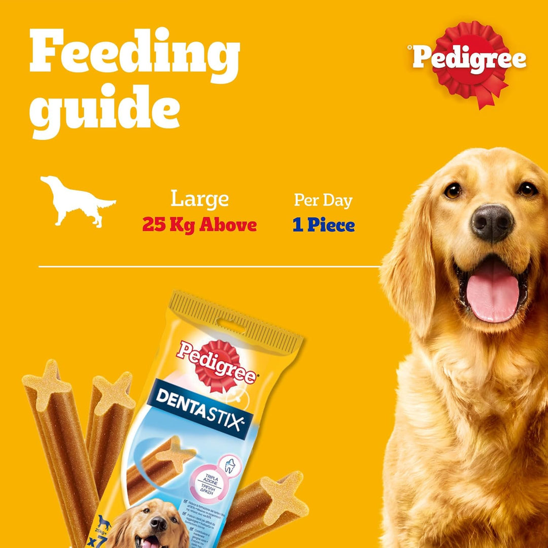 Pedigree DentaStix Daily Oral Care Zahnpflegesnack für grosse Hunde – Hundeleckerli mit Huhn- &amp; Rind