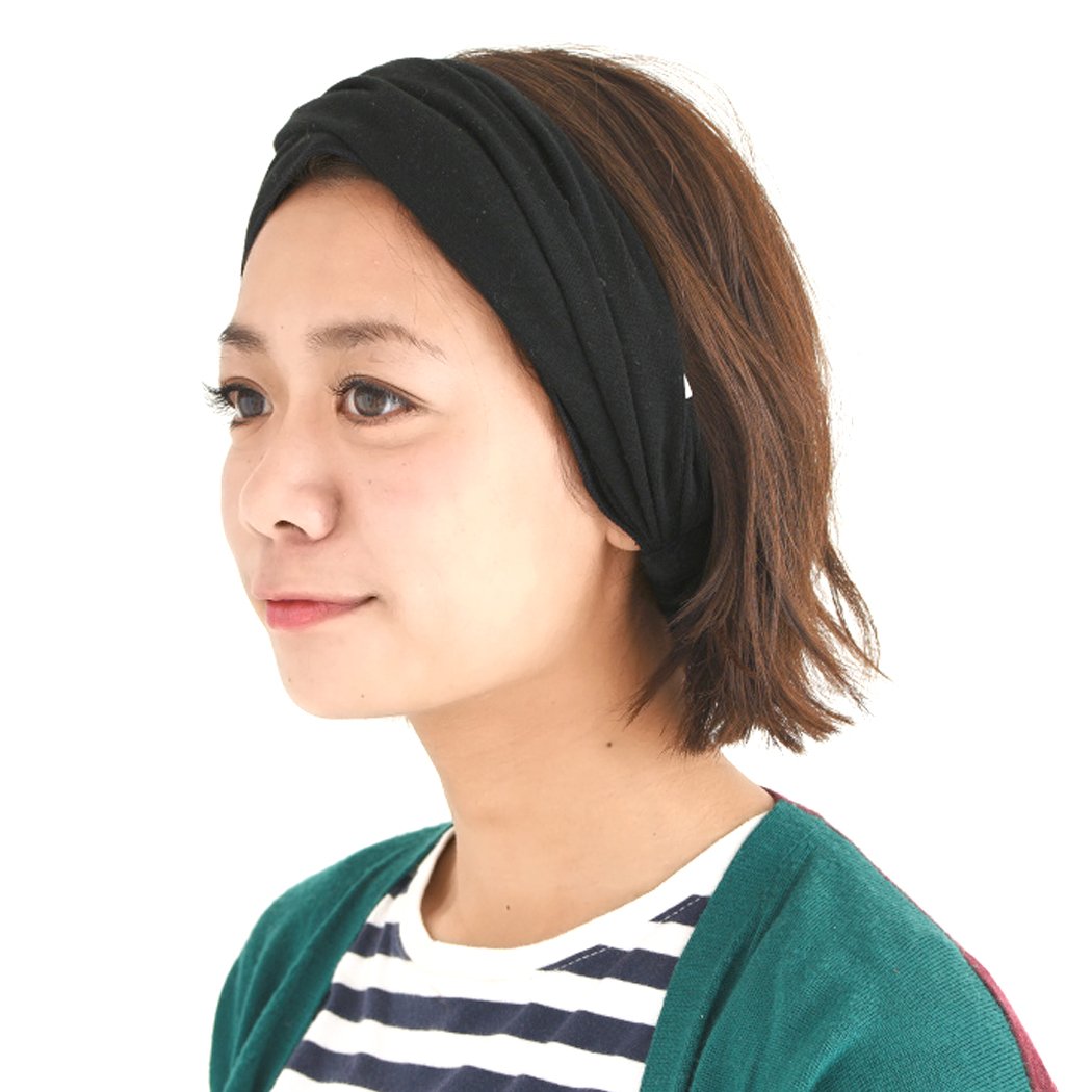CHARM Damen Breites Haarband Bandana - Bio Baumwolle Stirnband Herren Kopftuch Sommer Hair Band Aus
