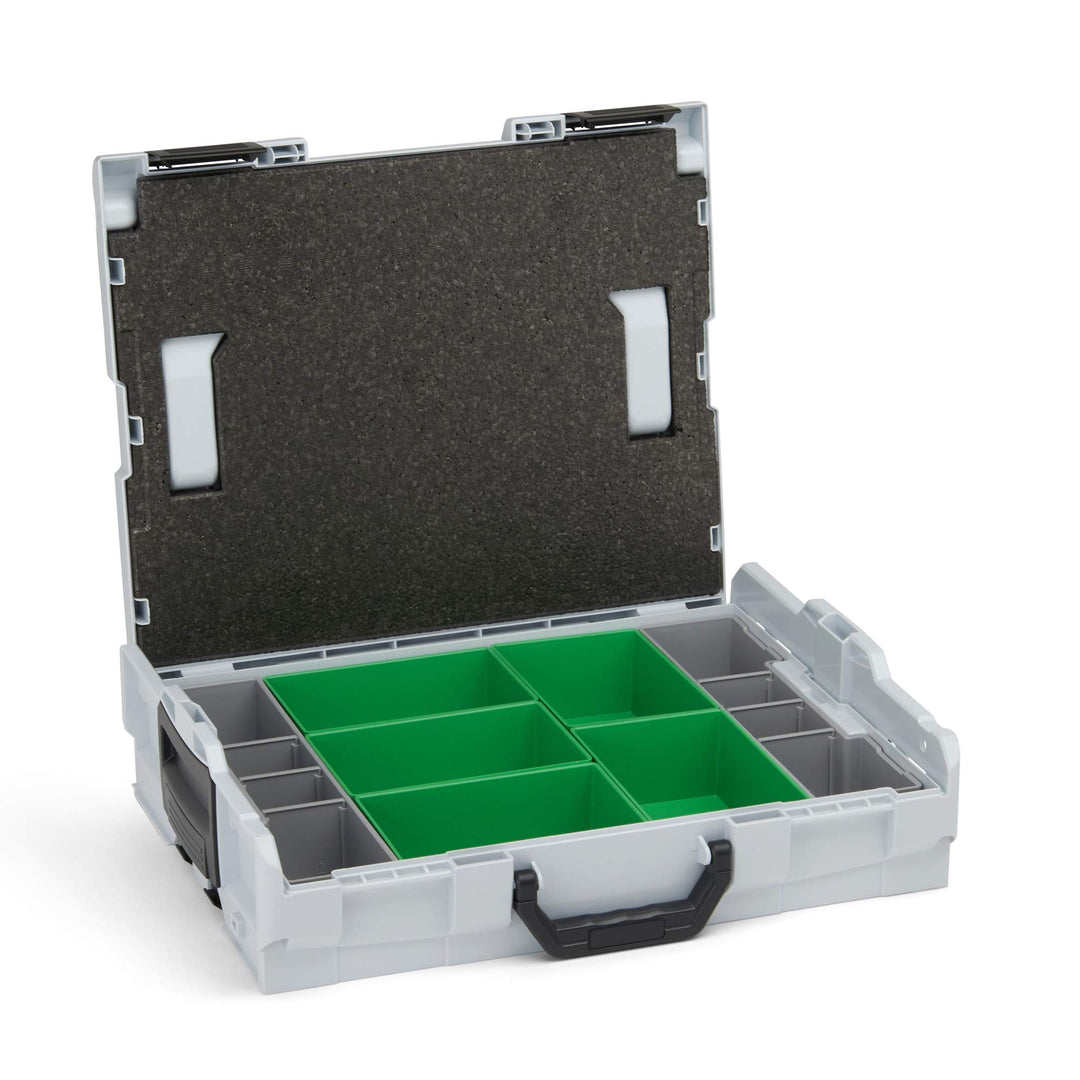 Sortimentskasten Kunststoff klein | L-BOXX 102 (grau) mit Insetboxenset D3 | Profi Werkzeugkoffer le