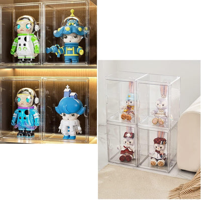 Siyecioa Acryl Vitrine Schaukasten Transparent, Plexiglas Vitrine mit Tür Für Action Figuren Spielze