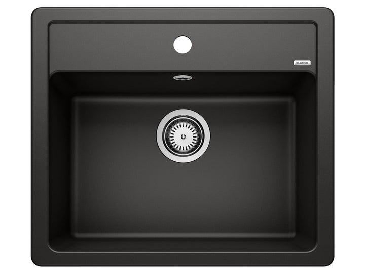 BLANCO LEGRA 6 | SILGRANIT schwarz | Einbauart: Einbau von Oben | ohne Ablauffernbedienung | 60er Un