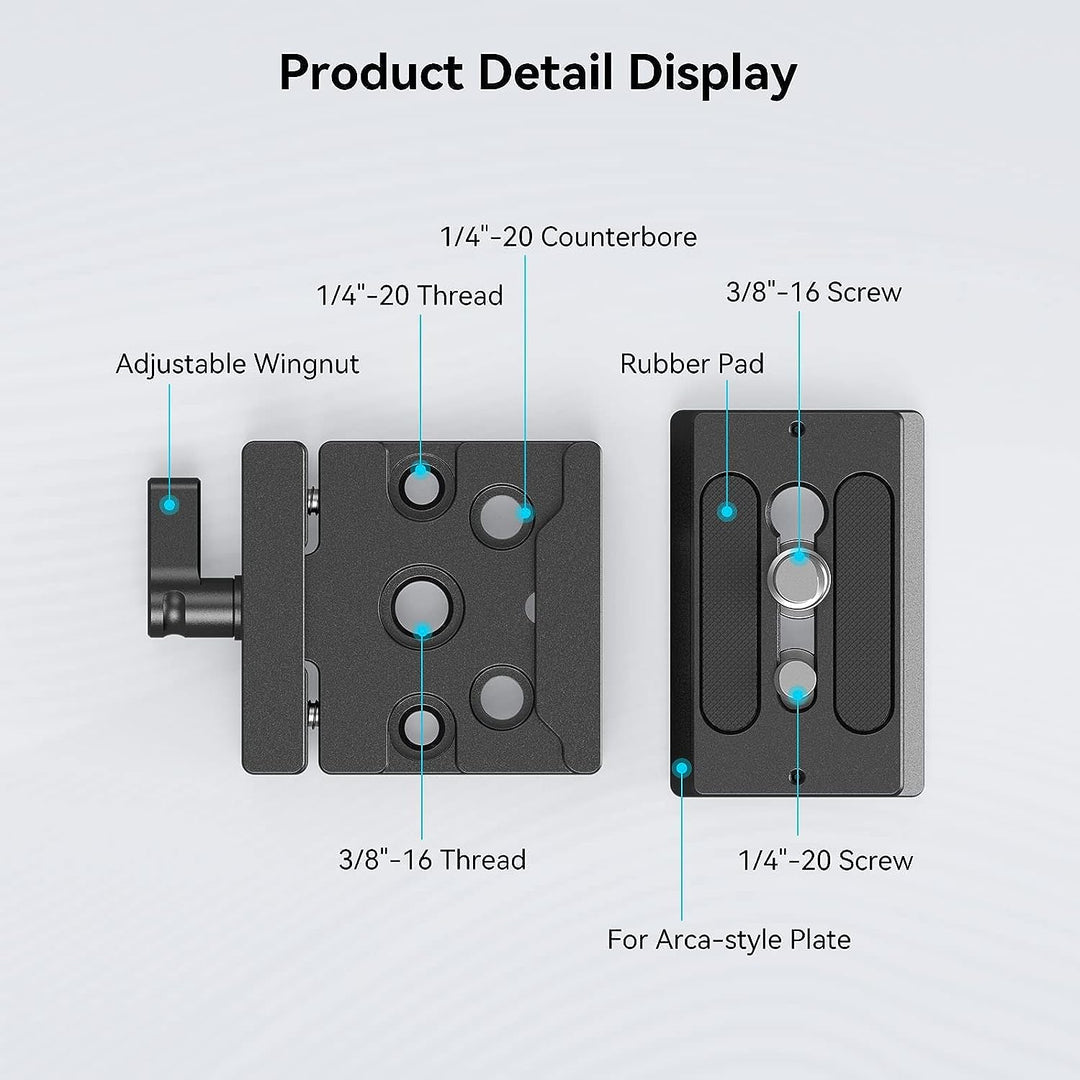 SMALLRIG Schnelle Veröffentlichung Klemme und Platte, Baseplate für Arca Standard - 2280
