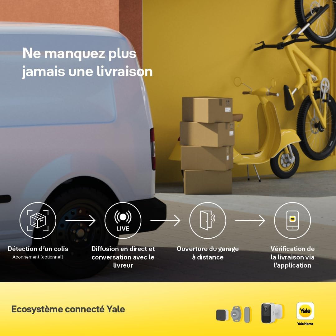 Yale Smart Opener für Tore - 05/102300/BW - WLAN-fähiger Toröffner - Auto-Öffnen - Fernbedienung - G