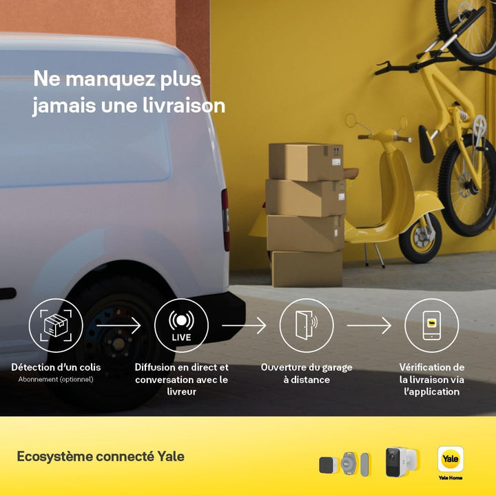 Yale Smart Opener für Tore - 05/102300/BW - WLAN-fähiger Toröffner - Auto-Öffnen - Fernbedienung - G