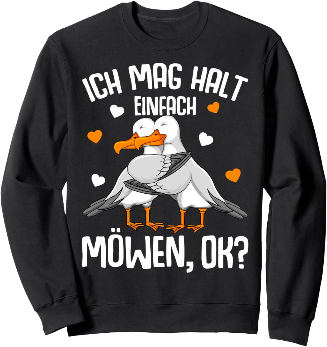 Möwe Ich mag halt Möwen Mädchen Kinder Damen Sweatshirt