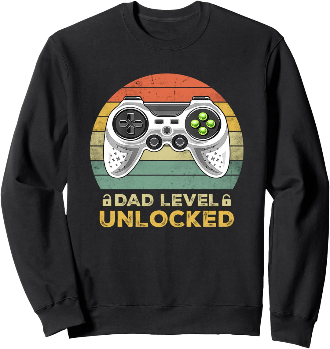 Dad Level Unlocked Funny Pregnancy Announcement Father Gift Sweatshirt