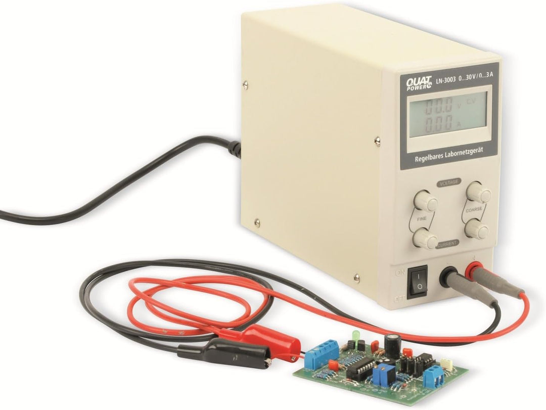 QUATPOWER Regelbares Labornetzgerät LN-3003 | 0...30 V-/0...3 A | Schaltnetzteil-Technologie | Viels